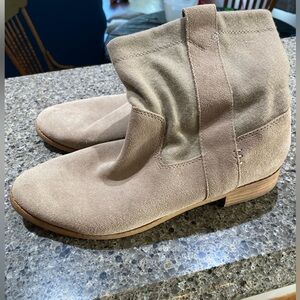Toms Light Brown Suede Ankle Booties